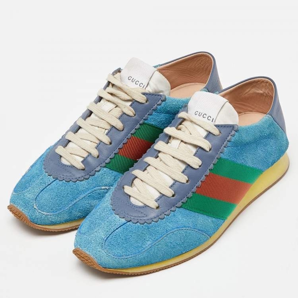Gucci Rocket Suede Low Blue Women